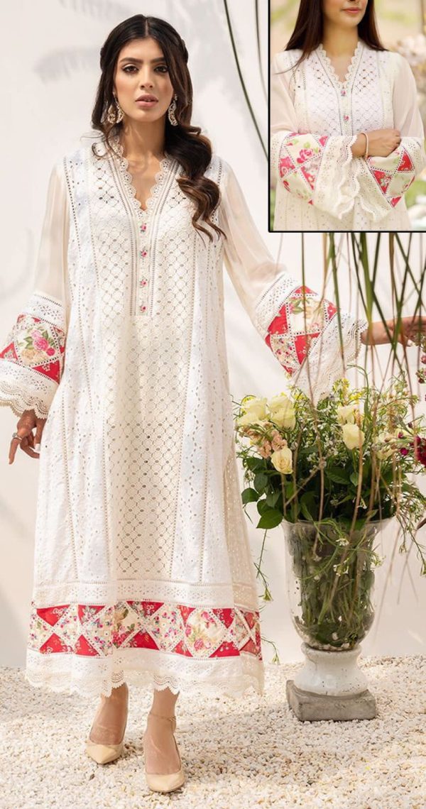 Fully Embroidered Chikankari Style